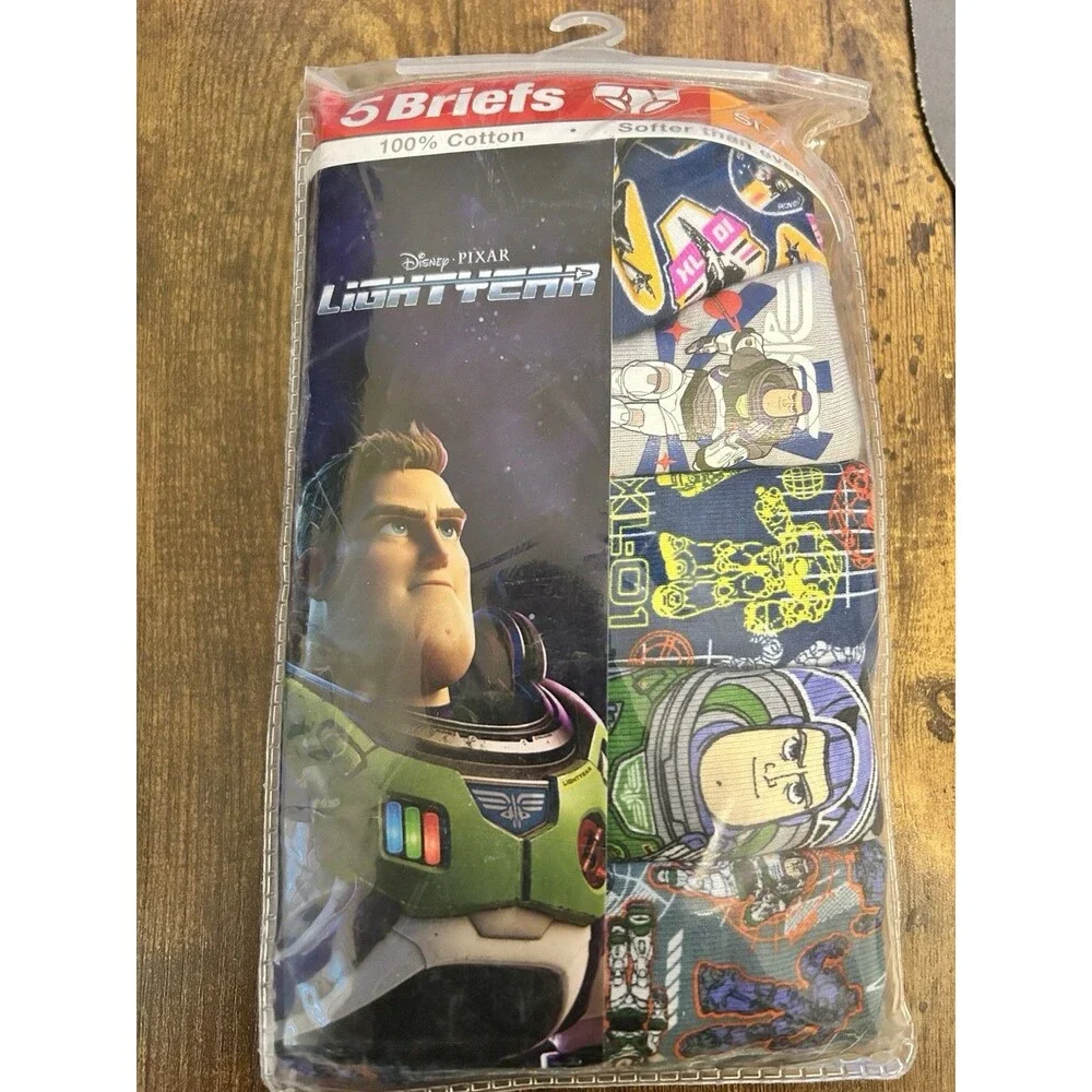 Disney Pixar Lightyear Boys Briefs (Size 6) - Set of 2 Packs 100% Cotton NWT